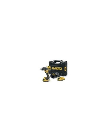 Taladro Atornillador sin escobillas XR 18V 13mm 70Nm + Baterías2Ah + Maletín DeWALT