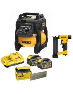 KIT XR Compresor 54V + Clavadora Pin + Pins + Baterías DeWALT
