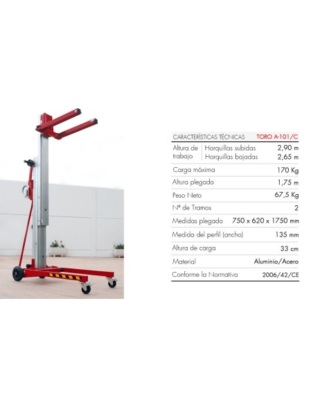 Elevador TORO 150 kg