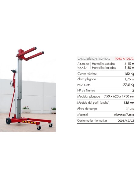 Elevador TORO 150 kg