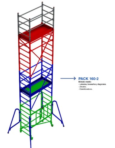 Módulo superior para andamio rápido 160 (Pack-160-3)