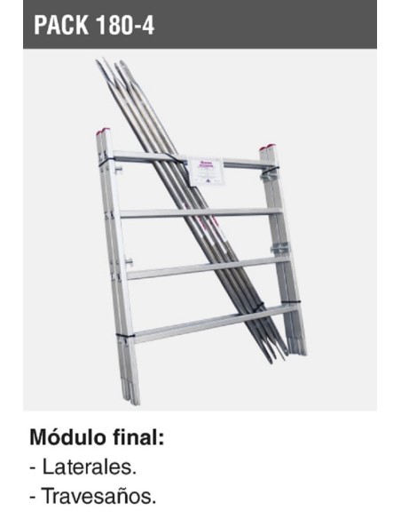 Módulo final para andamio rápido 180 (Pack-180-4)