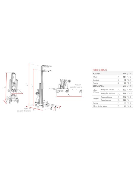 Elevador Frontal Toro 250 kg C-304/C