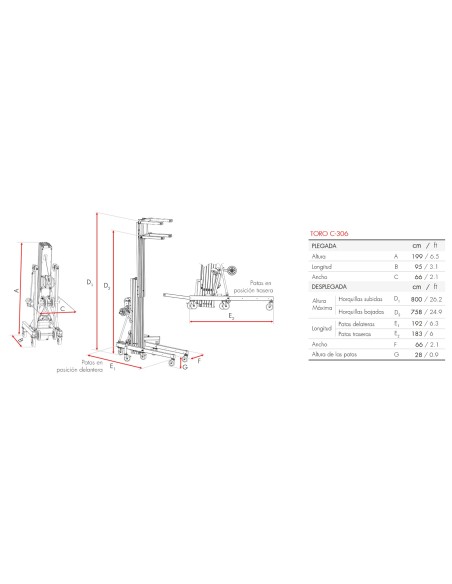 Elevador de Carga Toro 280 kg C-306