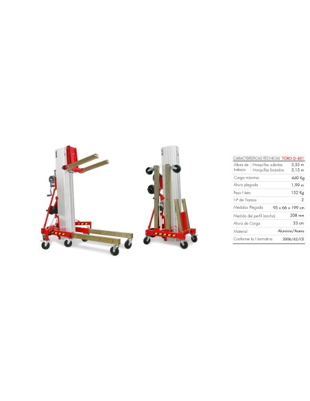 Elevador de Carga Frontal 440 kg Toro D-401