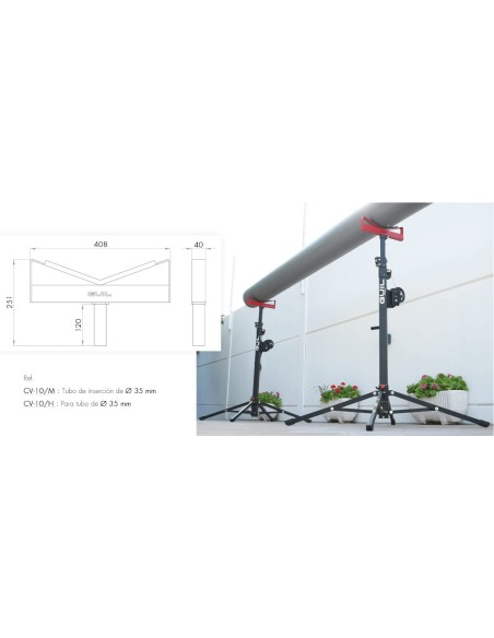 Adaptador con diseño curvo-Ref.CV-10/M