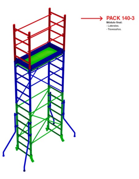 Módulo final para andamio rápido 140 (Pack-140-3)