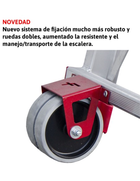 Escalera con amplia plataforma y altura regulable PLS3