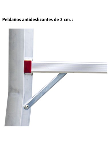 Escalera con amplia plataforma y altura regulable PLS5