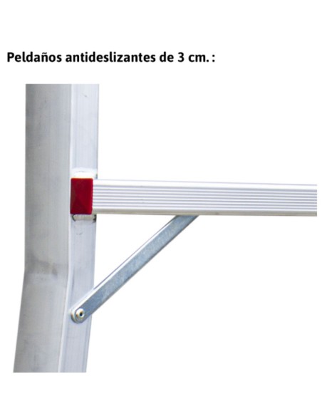 Escalera con amplia plataforma y altura regulable PLS5