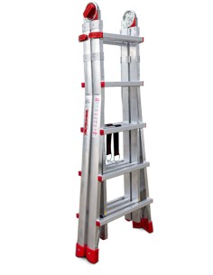 Escalera telescópica de aluminio multiusos súper profesional TELEST4 2
