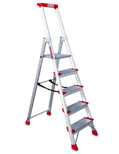 Escalera de tijera con peldaños cómodos EN945