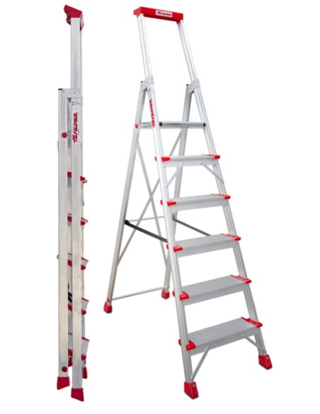 Escalera de tijera con peldaños cómodos EN946