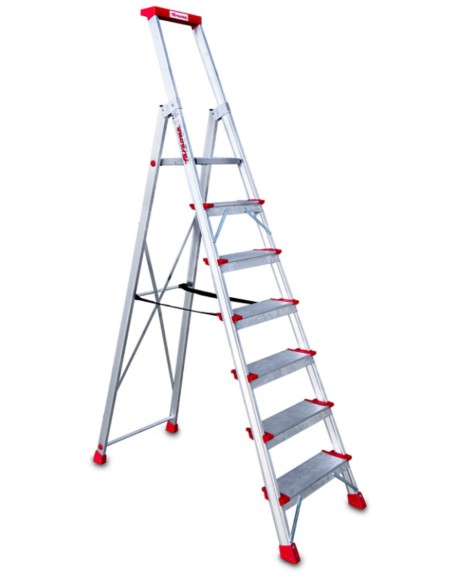 Escalera de tijera con peldaños cómodos EN947