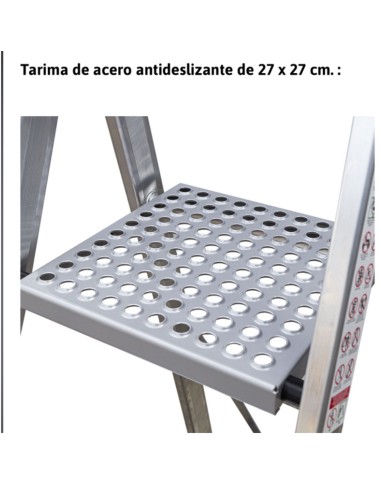 Escalera de tijera con peldaños cómodos EN948