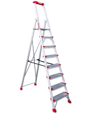 Escalera de tijera con peldaños cómodos EN948