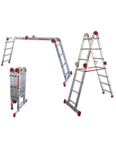 Escalera articulada multiuso en aluminio EA614