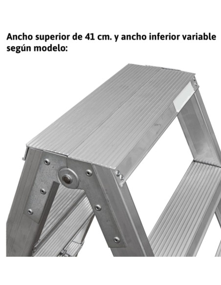 Escalera de tijera de doble subida NDS05  5+5 Peldaños