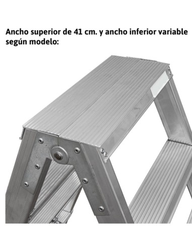 Escalera de tijera de doble subida NDS06 6+6 Peldaños