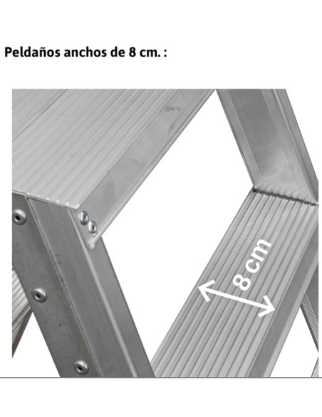 Escalera de tijera de doble subida NDS06 6+6 Peldaños