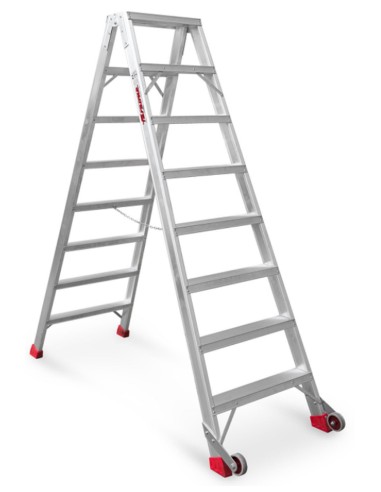 Escalera de tijera de doble subida NDS05 7+7 Peldaños