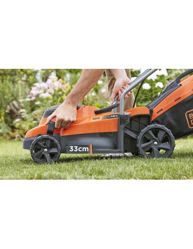 Cortacésped con 2 baterías de 18V 2,5Ah Black+Decker