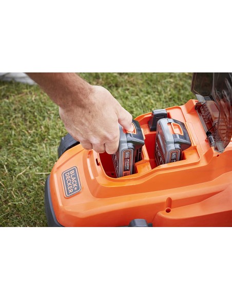 Cortacésped con 2 baterías de 18V 2,5Ah Black+Decker