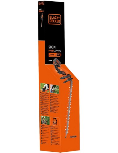 Cortasetos con una batería de 18V 2Ah Black+Decker