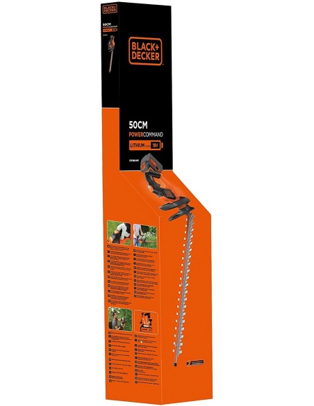 Cortasetos con una batería de 18V 2Ah Black+Decker