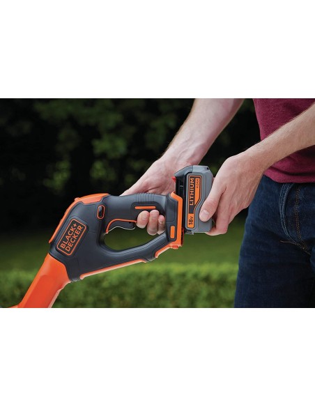 Cortabordes POWERCOMMAND Easy Feed con una batería Black+Decker