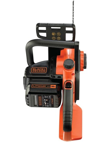 MotoSierra con una batería de 36V 2Ah Black+Decker