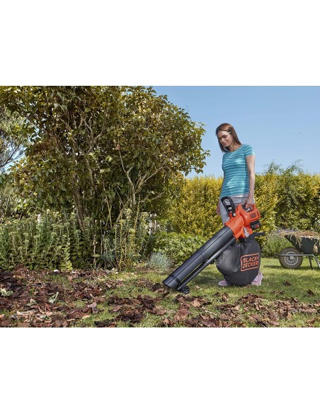 Soplador- aspirador- triturador con una batería de 36V 2,5Ah Black+Decker