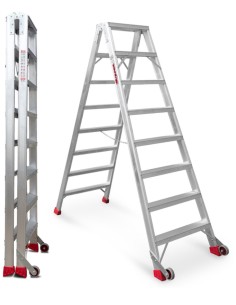 Escalera de tijera de doble subida NDS08 8+8 Peldaños