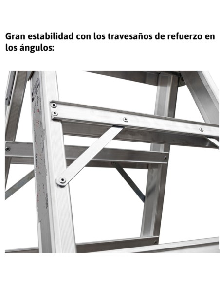 Escalera de tijera de doble subida NDS08 8+8 Peldaños