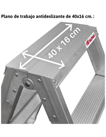 Taburete de doble subida TPAS 2 2+2 Peldaños