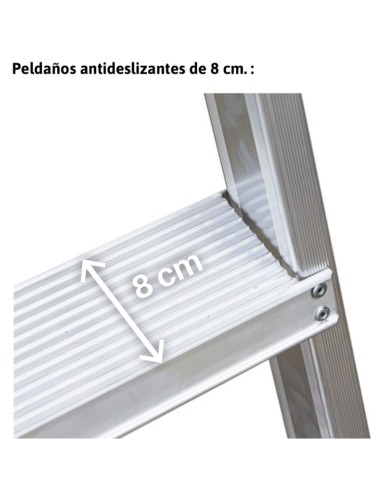 Taburete de doble subida TPAS4 4+4 Peldaños
