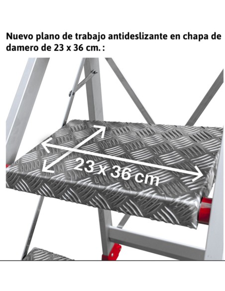 Taburete de alta seguridad en aluminio SGP4 4 Peldaños