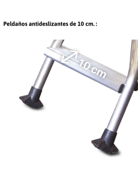 Escalera plegable con amplia plataforma de trabajo PL3 3 Peldaños