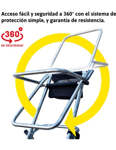 Escalera plegable con amplia plataforma de trabajo PL5  5 Peldaños
