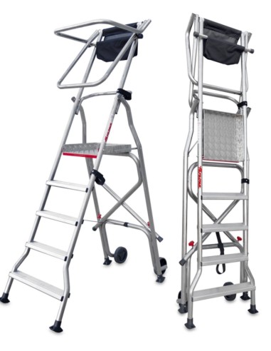 Escalera plegable con amplia plataforma de trabajo PL5  5 Peldaños