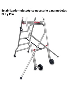 Escalera plegable con amplia plataforma de trabajo PL6 6 Peldaños 2