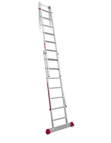 Escalera multiuso de 2 tramos con peldaños cómodos EN1408 7+8 Peldaños