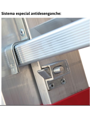 Escalera multiuso de 2 tramos con peldaños cómodos EN1408 7+8 Peldaños