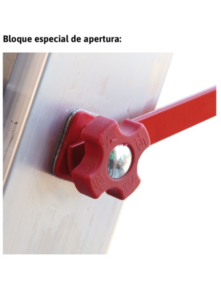 Escalera multiuso de 2 tramos con peldaños cómodos EN1408 7+8 Peldaños