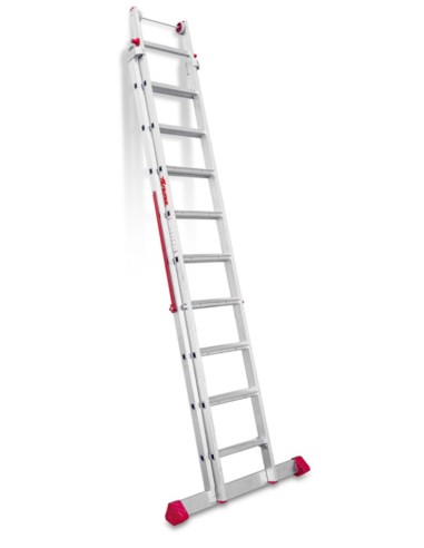 Escalera multiuso de 2 tramos con peldaños cómodos EN1410 9+10 Peldaños