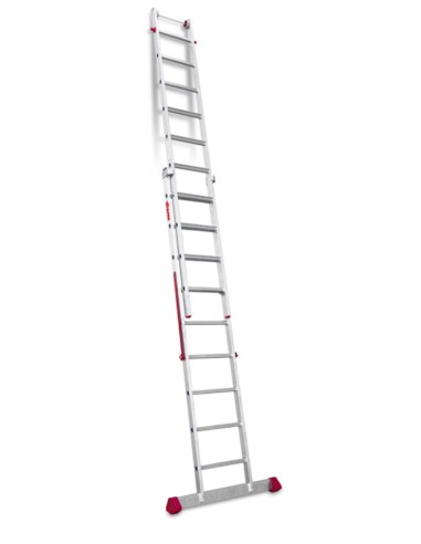 Escalera multiuso de 2 tramos con peldaños cómodos EN1410 9+10 Peldaños