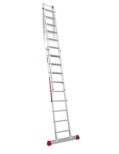 Escalera multiuso de 2 tramos con peldaños cómodos EN1410 9+10 Peldaños