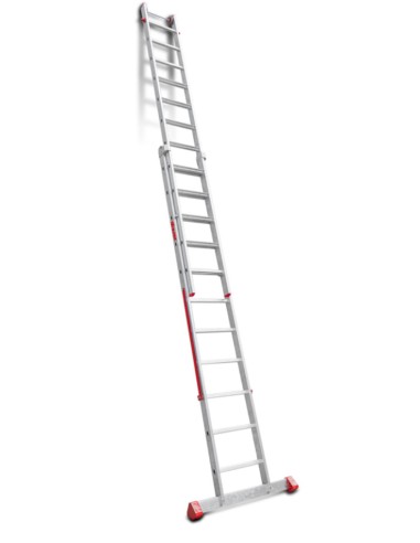 Escalera multiuso de 2 tramos con peldaños cómodos EN1412 11+12 Peldaños