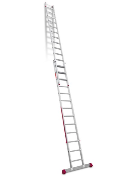 Escalera multiuso de 2 tramos con peldaños cómodos EN1414 13+14 Peldaños