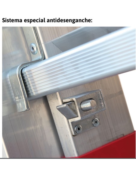 Escalera multiuso de 2 tramos con peldaños cómodos EN1417 16+17 Peldaños